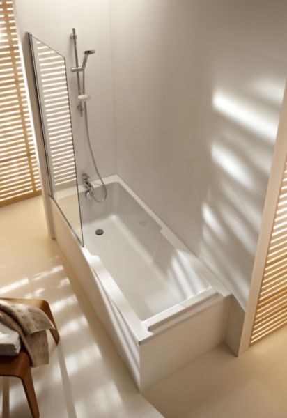 Baignoire bain-douche STRUKTURA 170x70cm blanc réf E6D02000