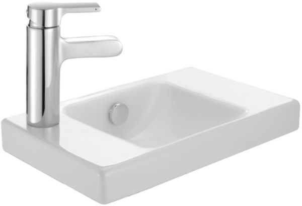 Lave-mains ODEON UP 40x25 perc gauche blanc Réf. E4759G00