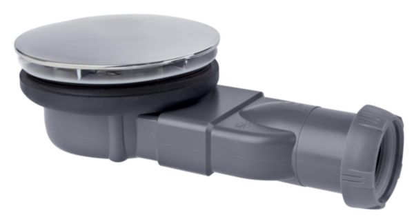 Membrane slim dôme métal pour receveur diamètre 90 mm laiton chromé réf 30720269