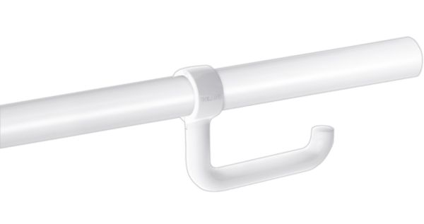 Porte-papier WC, poignée D 32 à 34 mm blanc réf. 510081N