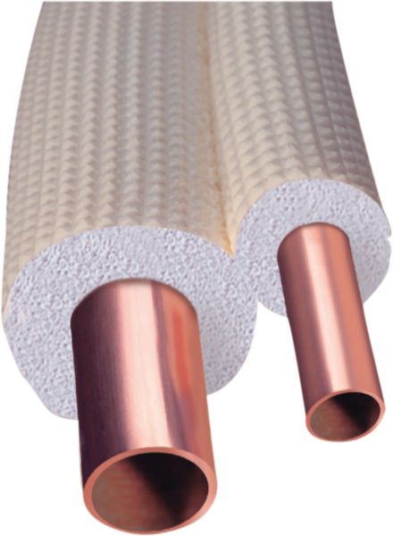 Tube cuivre NF Talos Ecutherm recuit gainé isolé diamètre : 18X1mm couronne de 50m réf.2821028039267