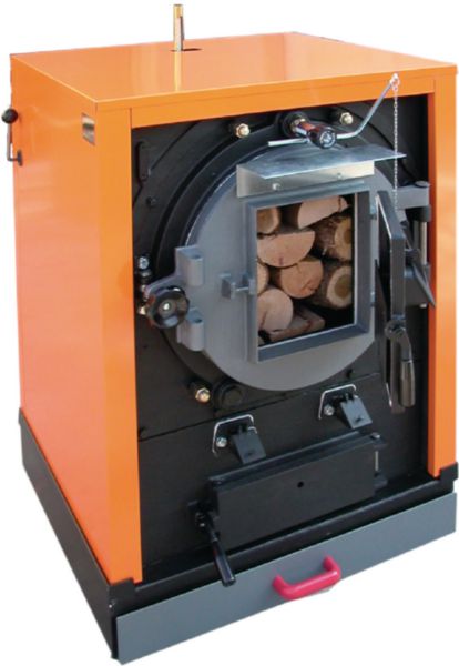 Chaudière AFM 7 fonte bois bûches combustion inversée tirage naturel 19,5 kw réf. 522041