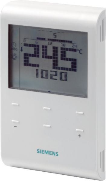 Thermostat d'ambiance programmable hebdo alimentation à pile RDE100.1 / réf. S55770-T279