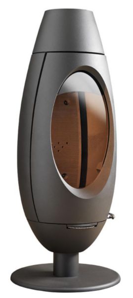 Poêle à bois en fonte Anthracite OVE 10 kW réf. 6149-44