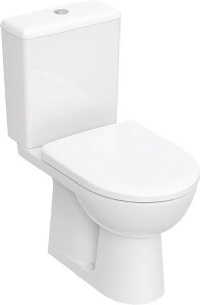 Pack WC au sol Rimfree SH Renova  avec abattant fermeture ralentie et déclipsable (SH) Réf. 501.755.00.1