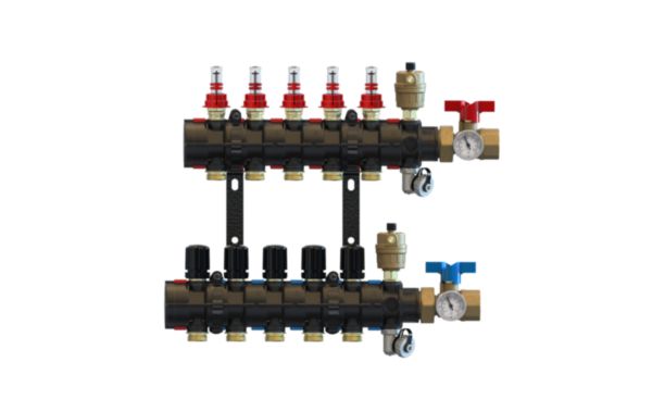 Collecteur plancher chauffant basse température Altech en synthèse complet 5 Circuits