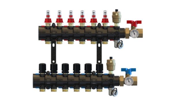 Collecteur plancher chauffant basse température Altech en synthèse complet 6 Circuits