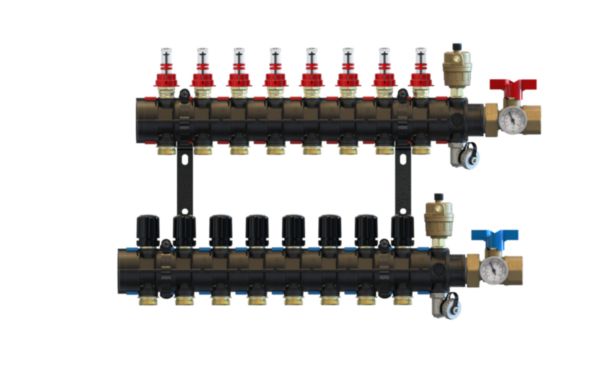 Collecteur plancher chauffant basse température Altech en synthèse complet 8 Circuits