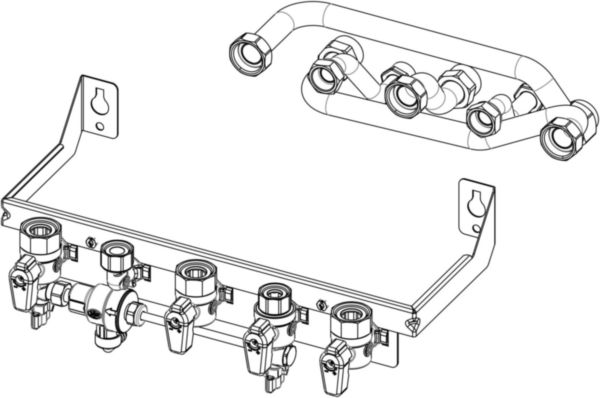 NF-Barrette + cadre écarteur mural + douilles de remplacement Celtic pour G40 Chaffoteaux-Ariston Réf. 3319567