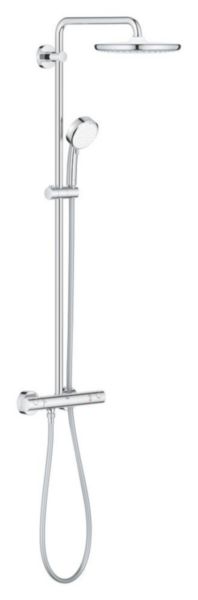 Colonne de douche avec mitigeur thermostatique chromé Tempesta Cosmopolitan System 250 Réf. 26671000