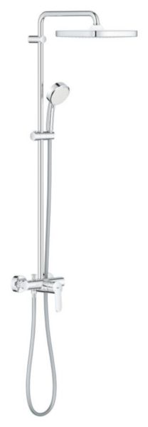 Colonne de douche avec mitigeur  monocommande chromé Tempesta Cosmopolitan System 250 Cube Réf. 26692000