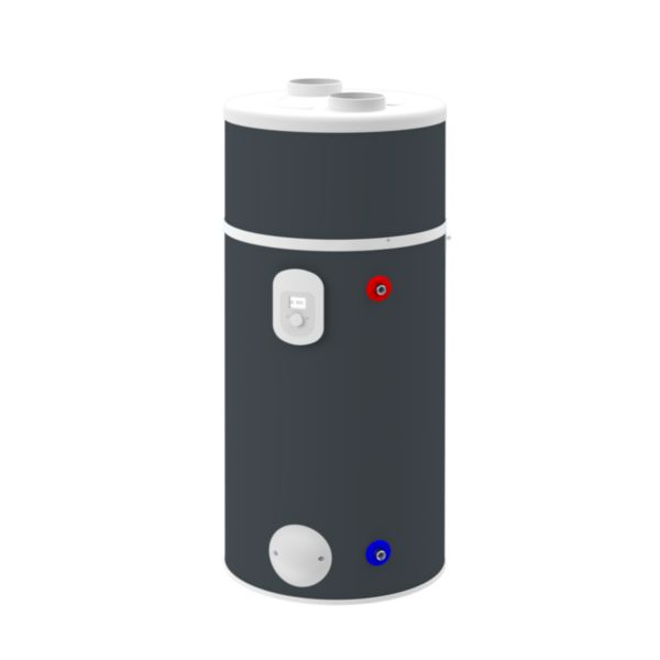 Chauffe-eau thermodynamique EDEL NATIV 200L sur air ambiant/ext, Ø 160 mm, sol, monobloc, R290, inox, appoint électrique 1,2 kW Réf. 353422