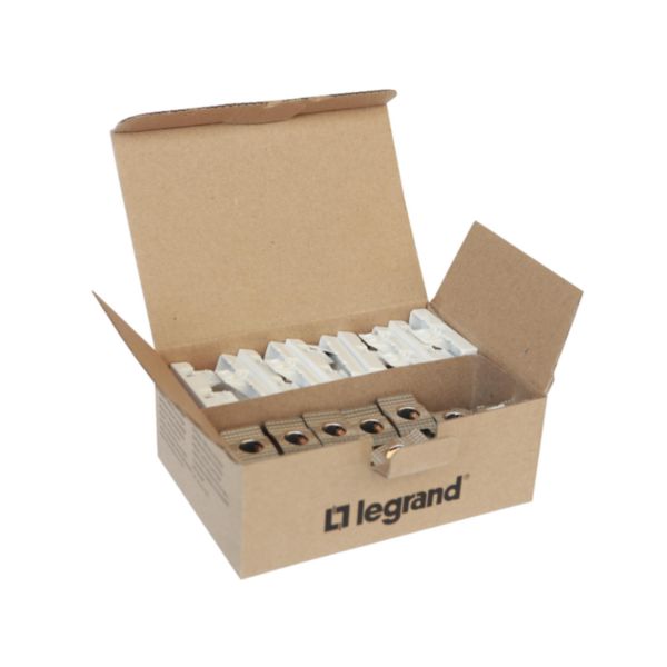 Connecteur RJ45 Linkeo C catégorie 6A STP avec adaptateurs 45x45mm 2 modules 1 port - Blanc (Boîte de 10) Réf. 632901