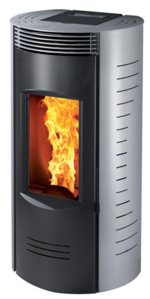 Poêle à granulés débrayable ROSELIN IAC9 gris 9KW C077FE-09-IAC9 Réf. C077FE-09-IAC9