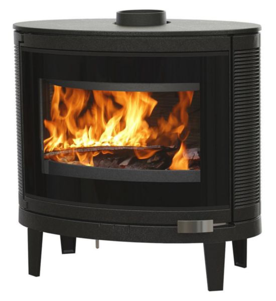 Poêle à bois en fonte IKARI anthracite 9KW C077BK-06 Réf. C077BK-06