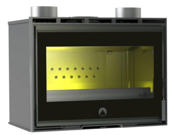 Insert à bois JOYAU 65 VISION HPE turbo anthracite 8KW C07866-06 Réf. C07866-06