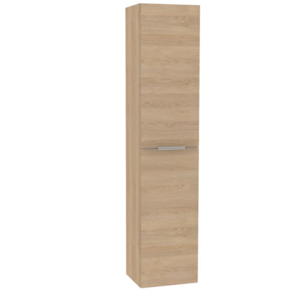 Colonne Alterna PLENITUDE H160cm 2 portes L35cm P38cm chêne clair