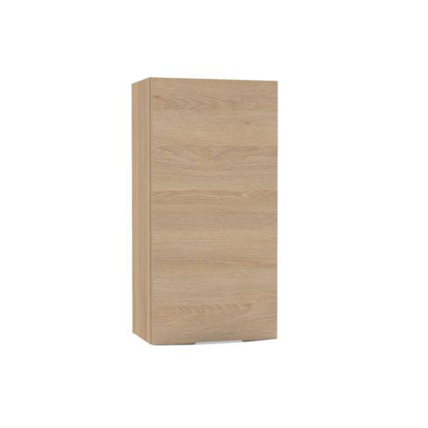 Niche haute Alterna PLENITUDE chêne clair  L30 cm H60 cm P20 cm 1 porte 1 tablette version droite