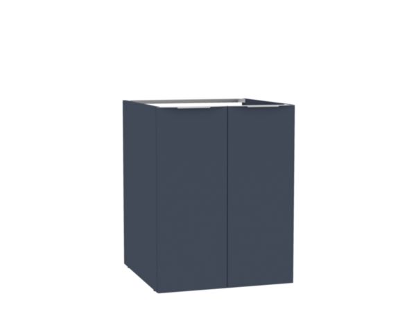 Meuble lave-linge Alterna PLENITUDE bleu indigo L70 cm H86 cm P70 cm sans top