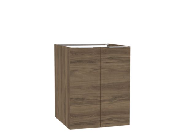 Meuble pour lave linge Alterna Plénitude hauteur 86cm largeur 70cm profondeur 70cm Sans top Chêne noisette