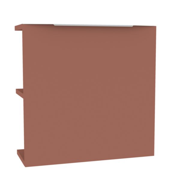 Lave mains Alterna Plénitude longueur 55cm avec rangement tablette latéral profondeur 22cm Terracotta version droite