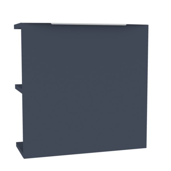 Lave mains Alterna Plénitude longueur 55cm avec rangement tablette latéral profondeur 22cm Bleu indigo version droite