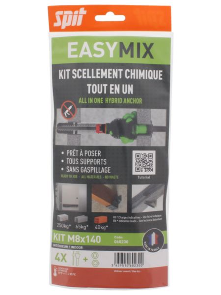 Easymix M8 x 140 / 30 / Blister 4 EU Réf. 060230