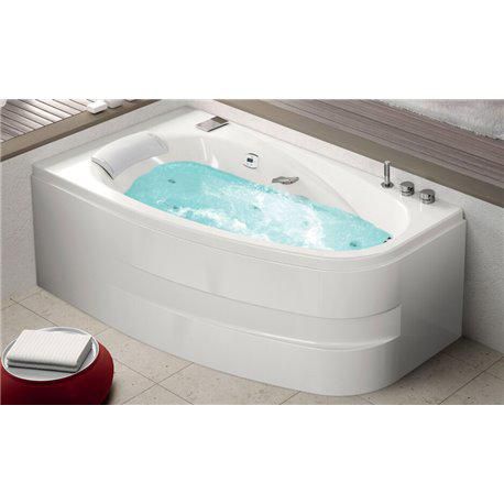 Tablier MILONGA biocryl blanc pour baignoire 160x90 tête à gauche Réf. TAKMILG160B