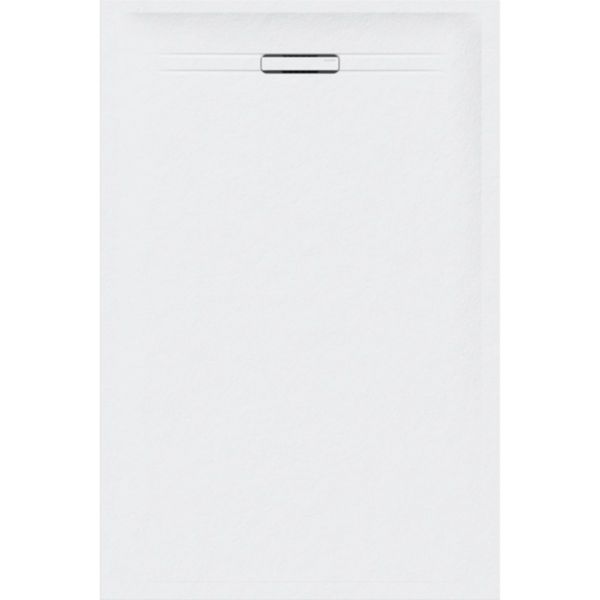Receveur de douche rectangulaire Sestra à poser/à encastrer blanc/structure ardoise 120x80cm Réf. 550.254.00.2