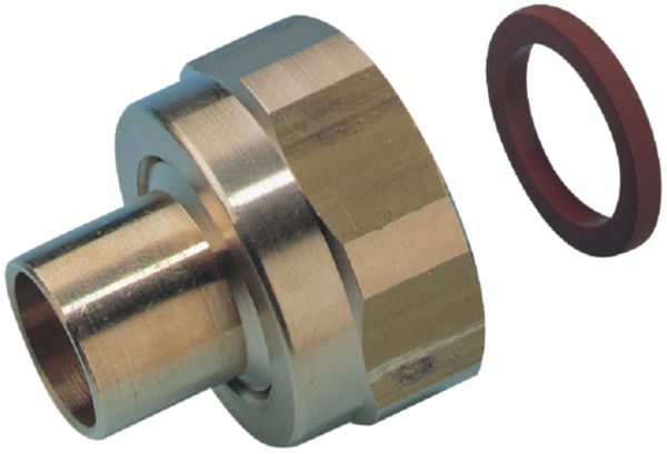 Raccord P45-41 2 pièces à écrou tournant à braser sur tube cuivre D12 pour butane propane sous coque NF Réf. PP04523