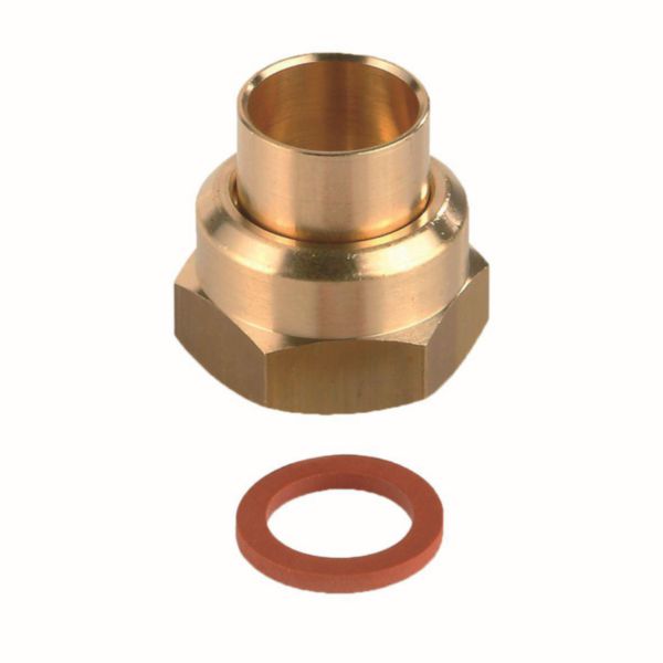 Raccord P4502-35 2 pièces à écrou tournant à braser sur tube cuivre D14 NF Réf. PP04520
