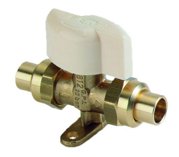 Vanne 3812 1/4 de tour butane propane 20 bar à souder verrouillage automatique en fermeture NF Réf. 3812000