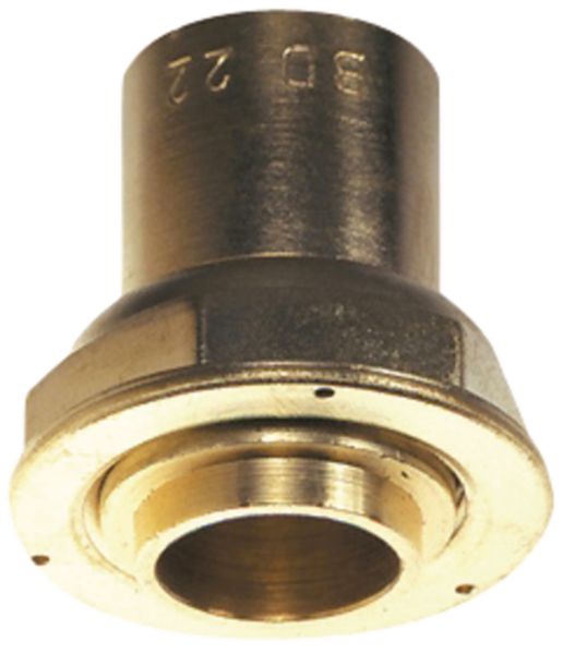 Raccord droit 2 pièces à joint plat compteur à oreille BD2309CU écrou 6/20 à braser sur cuivre : 22 DN : cal. 20 NF Réf. 0230940