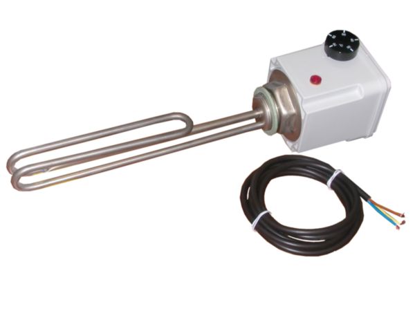 Thermoplongeur d'appoint - résistance électrique 3 kW monophasé 230 V Réf. 520874
