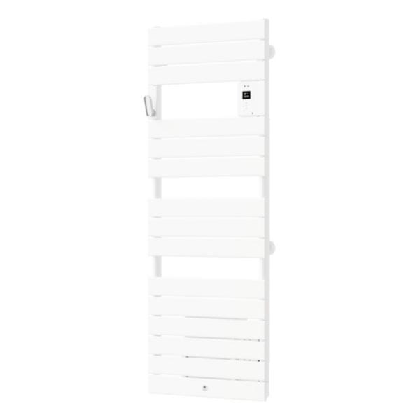 Image principale de Sèche-serviettes électrique Riviera 2 avec soufflerie 500W électrique avec soufflerie 1000W Blanc brillant Réf. 498218