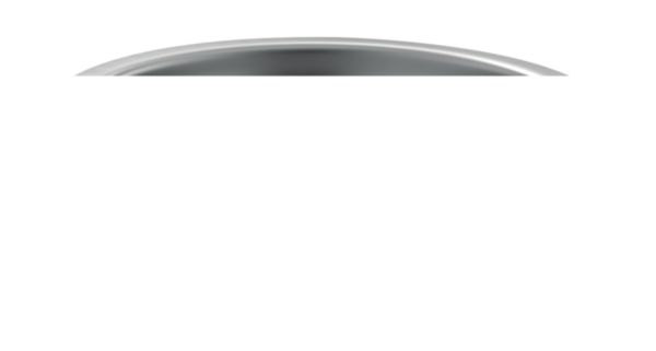 Vasque HEMI encastré Ø310 sans trop plein Inox 304 satiné Réf. 120470