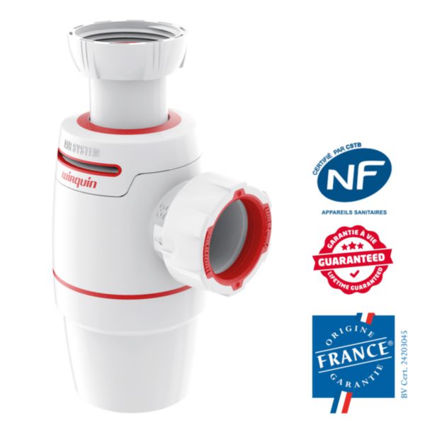 Siphon WIRQUIN NEO AIR lavabo D32  pour CROSS MKT Réf. 30722158