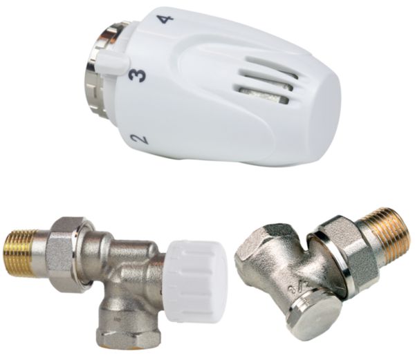 Kit Tête thermostatique Altech M30 VT 0,7+ corps 15x21 équerre inv. + coude équerre 15x21