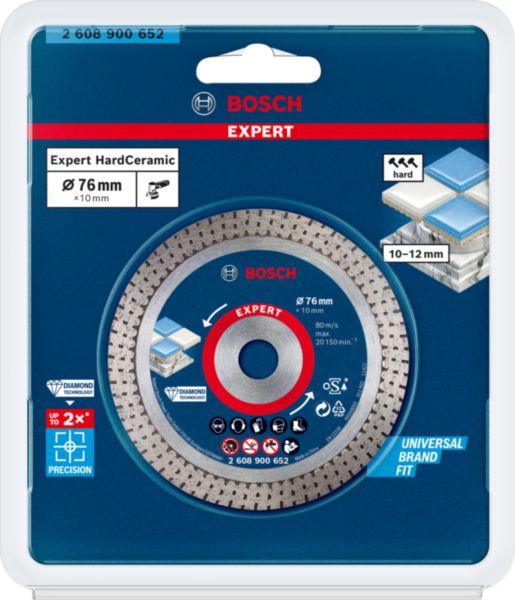 Image principale de Disque à tronçonner diamanté Expert HardCeramic 76 mm 76 x 1,9 x 10 mm Réf. 2608900652