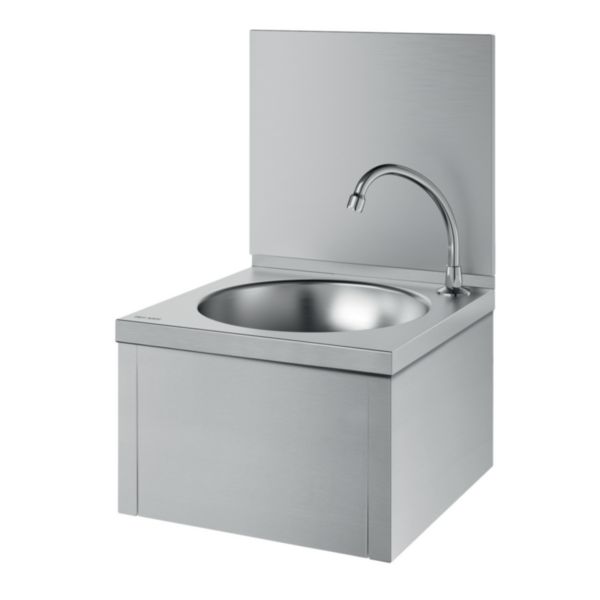 Lave-mains SXS mécanique complet avec dosseret Inox 304 sat. Réf.182320