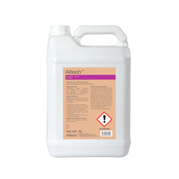 Dégraissant végétal industriel DEGREX pour échangeur de climatisation 5L - Clean+ Altech