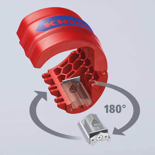 Coupe-tube pour les tubes en plastique et les manchons d’étanchéité 72 mm KNIPEX 90 22 10 BK BiX Réf. 90 22 10 BK