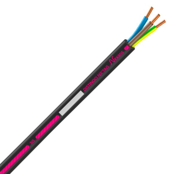 Câble rigide U-1000 R2V 3G1,5 - couronne de 50 mètres