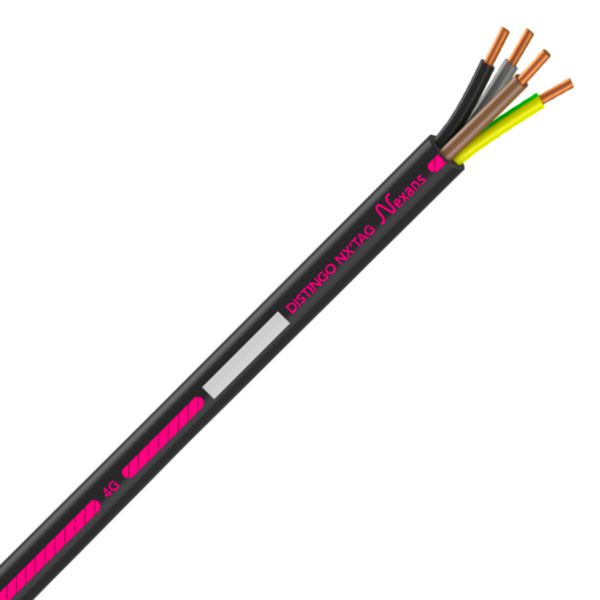 Câble rigide U-1000 R2V 4G1,5 - couronne de 100 mètres - NX'TAG