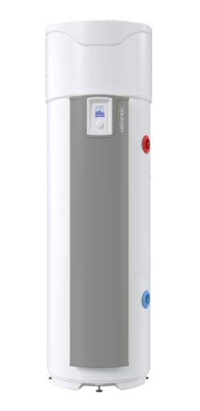 Chauffe-eau thermodynamique Explorer vertical sur socle 200L, livré avec raccord diélectrique tournant 3/4" et tube d'évacuation des condensats Réf. 986086