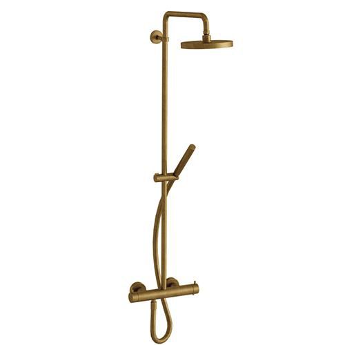Colonne de douche TRIVERDE thermostatique complète or brossé Réf. TV48696P