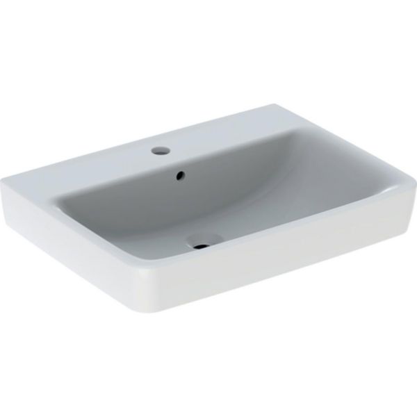 Lavabo Geberit Renova Plan 60 cm avec trop plein et trou de robinetterie Réf. 501.636.00.1