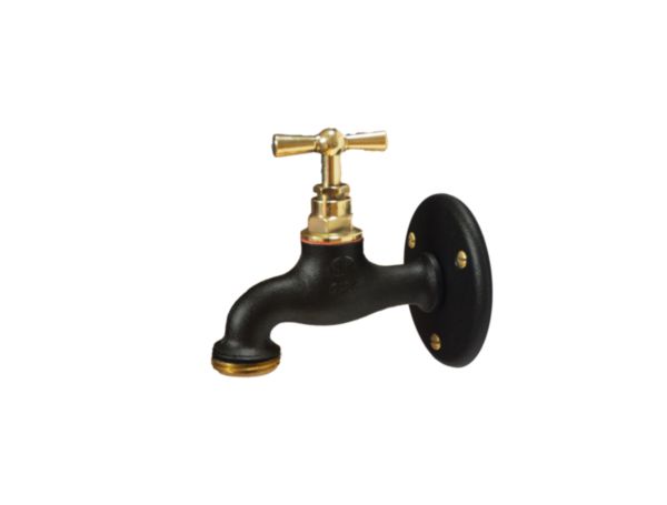 Robinet arrosage 15X21-20X27 + applique FF 15X21  coloris quartz (noir paillete) Réf. 70F-9FF