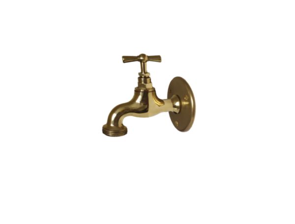 Robinet arrosage 15X21-20X27 + applique FF 15X21 - finition polie Réf. 70F-2FF