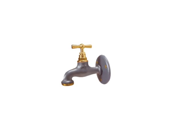Robinet arrosage 15X21-20X27 + applique FF 15X21  coloris gris anthracite Réf. 70F-12FF